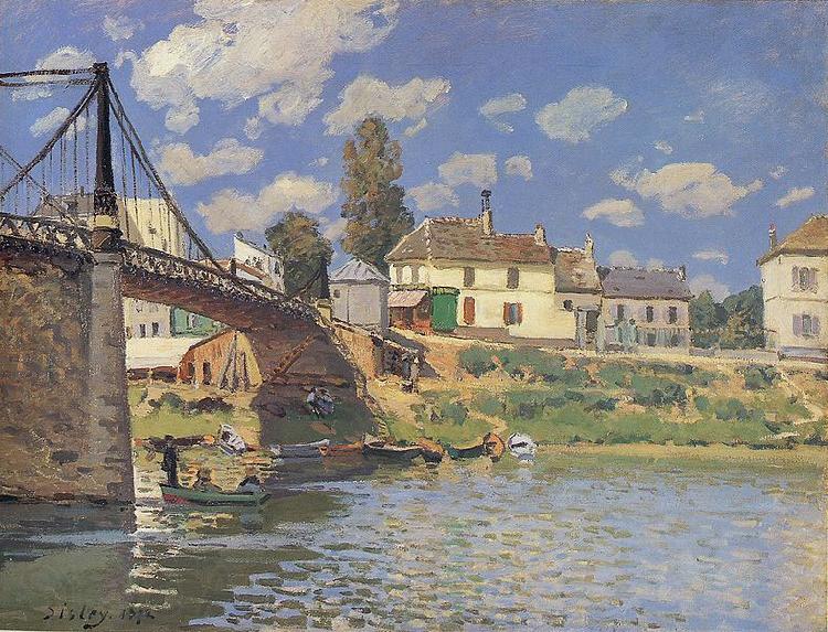 Alfred Sisley Bridge at Villeneuve la Garenne 1872 France oil painting art